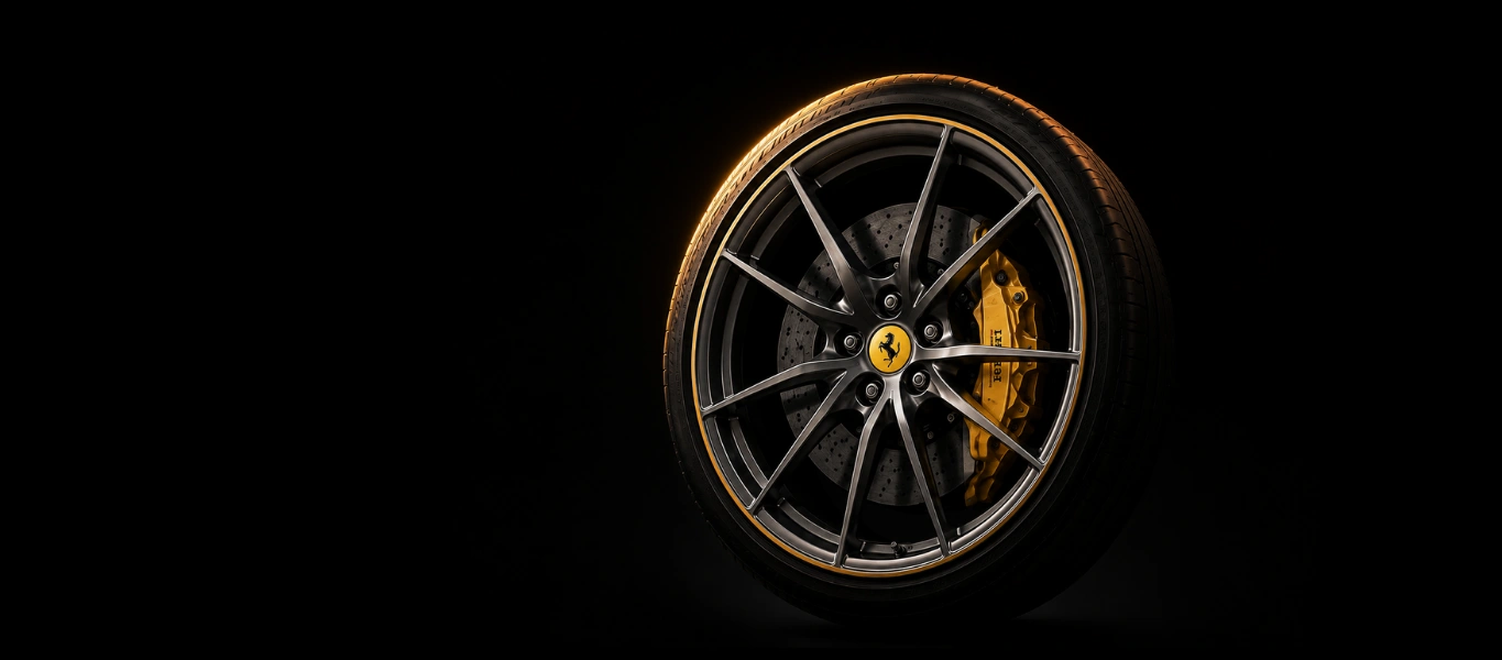 Premium car rental — luxury alloy wheel